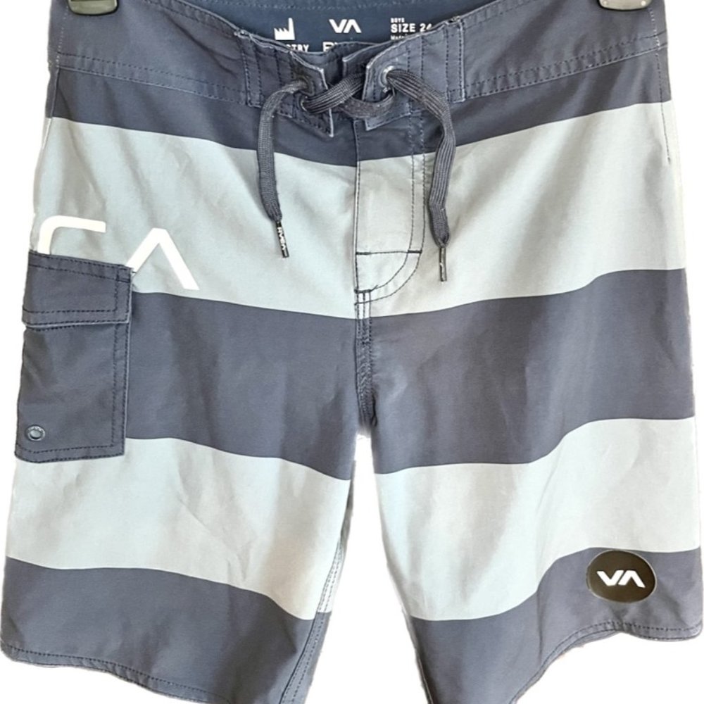 💥 RVCA VA Boy's Board Shorts Swim Trunks - Sz 24